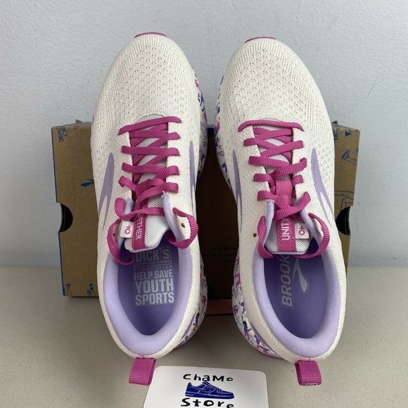 Brooks Revel 4 Womens Empower Her Running Shoes White Pink Unity - Picture 5 of 11